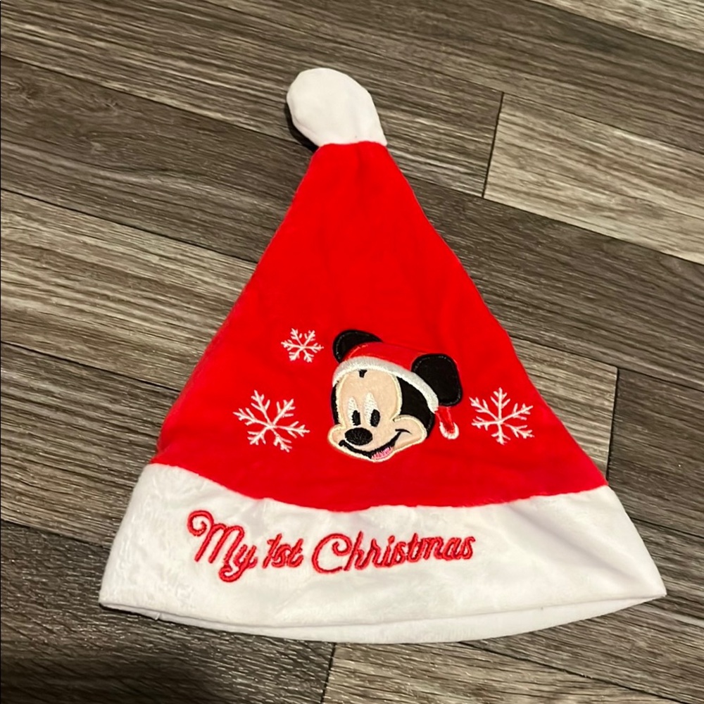 Disney Red and White Mickey Mouse Christmas Hat
